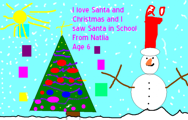 I Love Santa and Christmas, and I Saw Santa in School, from Natalia