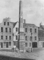old historical picture of the Fountain on James's Street in Dublin