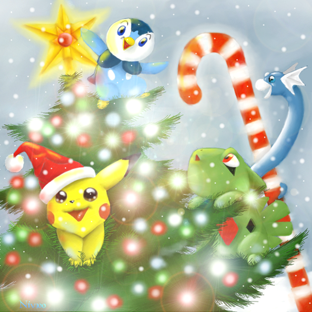 Merry Christmas Pokemon by niv100