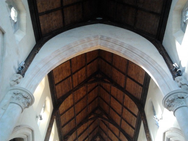 Refurbished Interior Roof in St. Catherine's Church on Meath Street, Dublin 8
