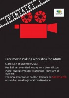 Free Movie making Classes Dublin 8 (Wednesdays)