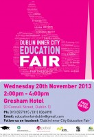Dublin Inner City Education Fair 2013 poster, by SWICN